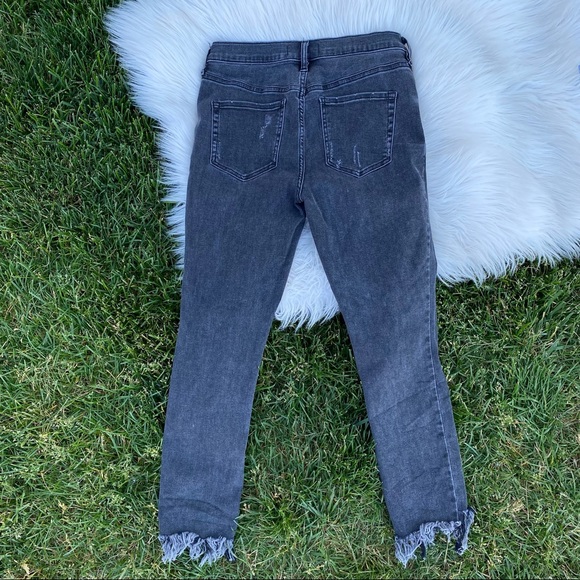 Free People black wash skinny raw hem jeans 28 - Picture 5 of 5